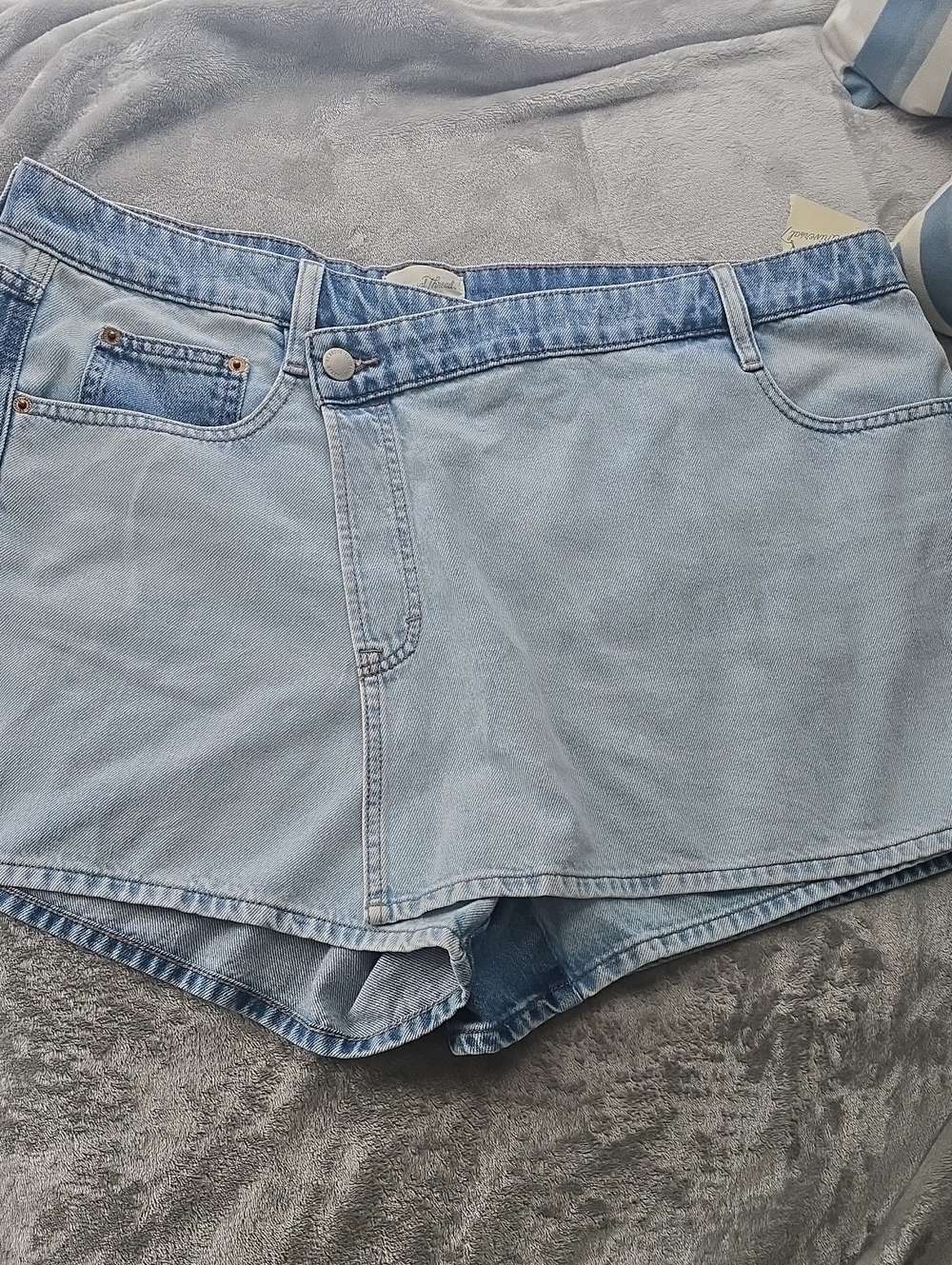 Universal Thread Pale Blue High-Rise Denim Shorts